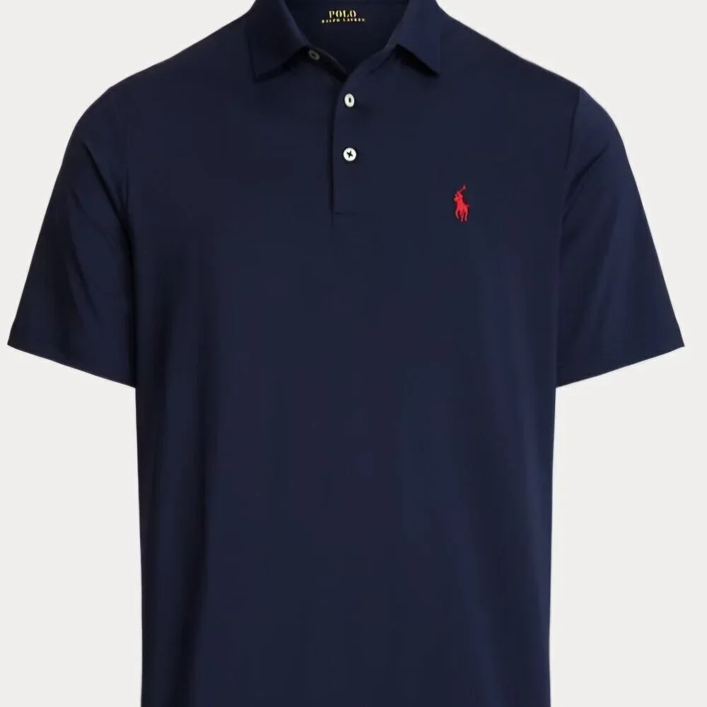 Ralph Lauren Polo golf navy Preppy blue shirt pink pony logo 2XL
